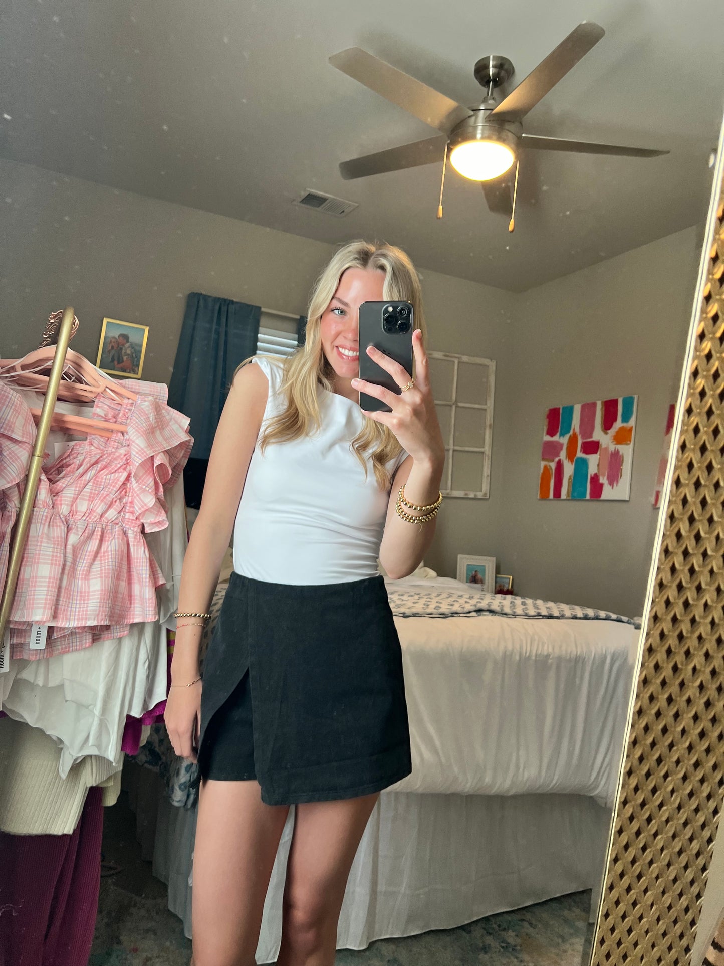 June High Waisted Skort with Front Flap